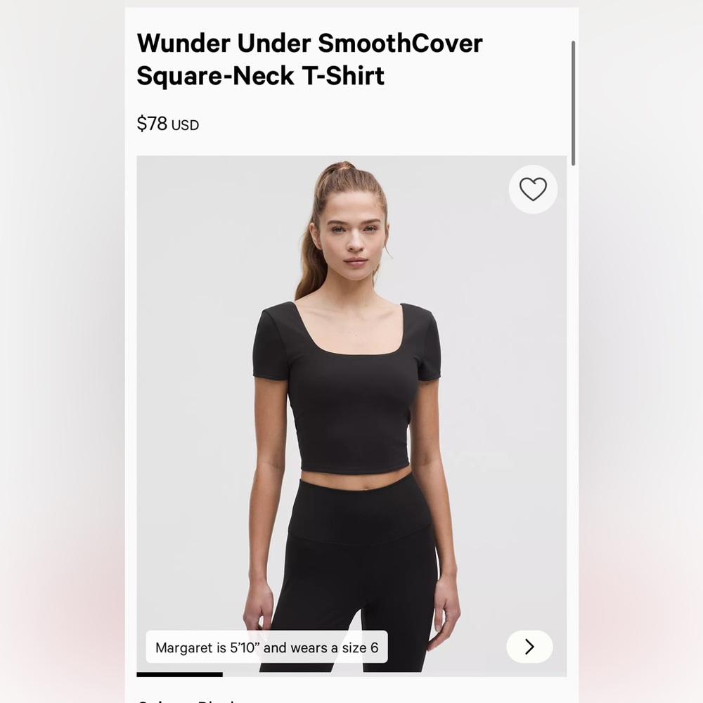 Black Square-Neck T-Shirt